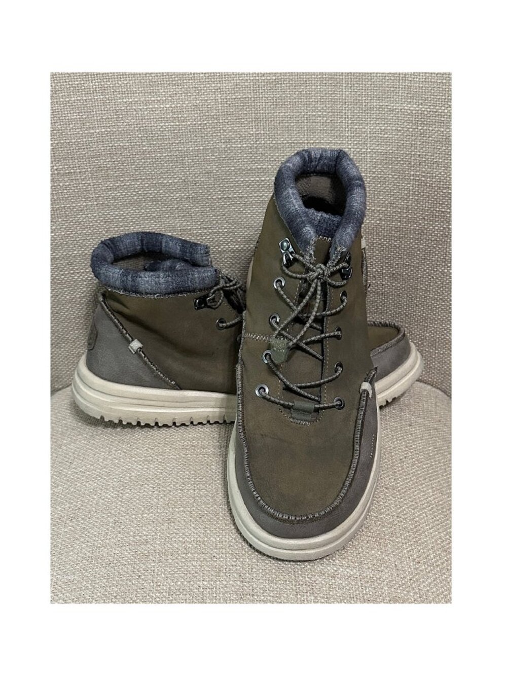 HEY DUDE Men's Ankle Boots Bradley Classic Walnut Size 10